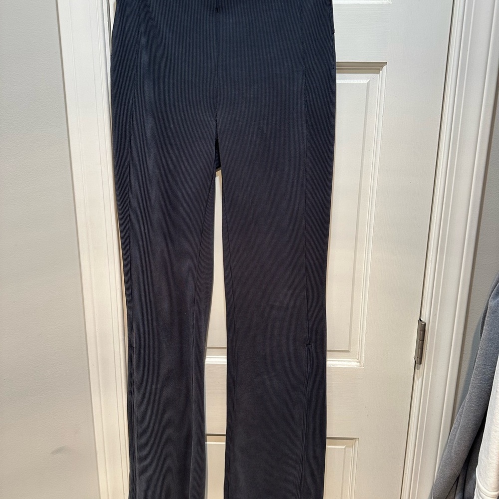 Lululemon Brushed Softstreme ribbed zip flare pants